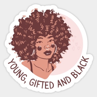 Young Gifted and Black Girl Sticker